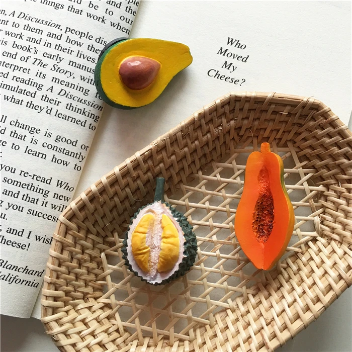 Simulation durian fruit resin refrigerator paste stereo magnetic tape refrigerator decoration