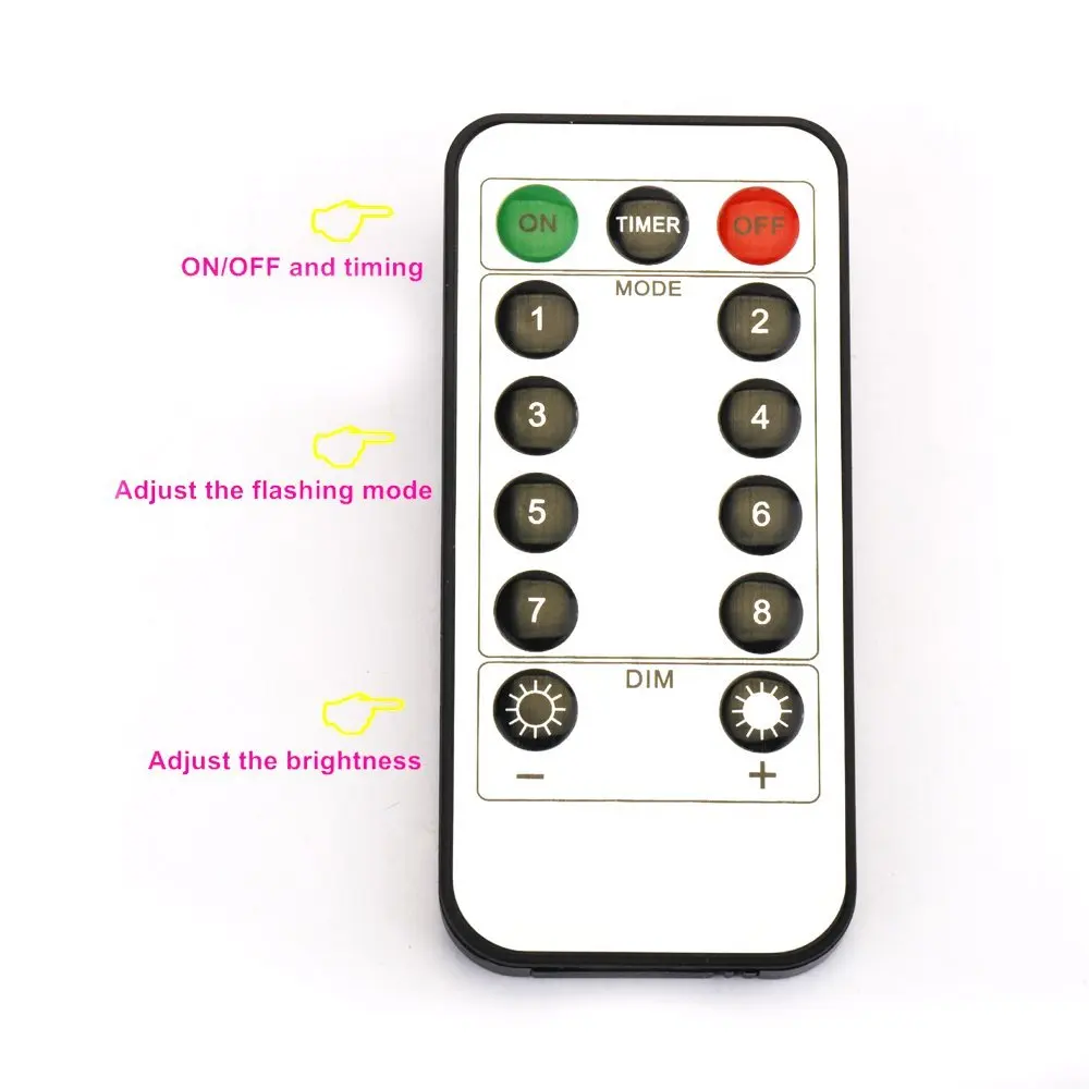 5 шт./лот Дистанционное управление 33ft 100 светодиодов теплый/белый/RGB Строка Огни