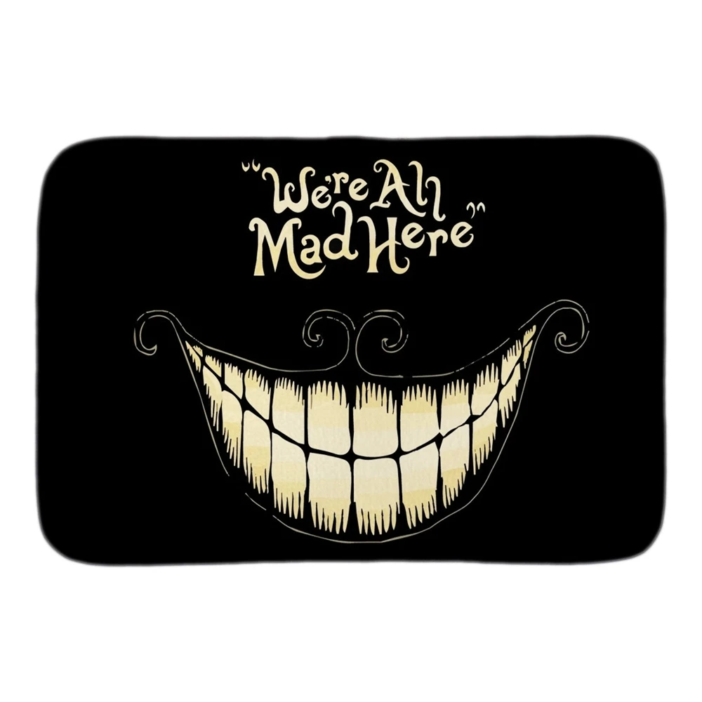 Мы все злимся здесь смешной коврик для входной двери Alice In Wonderland ванной комнаты