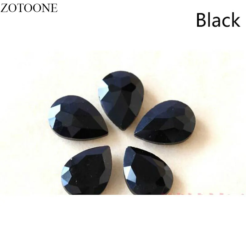 ZOTOONE большой 50 шт. 6x10 мм DR клей на горный хрусталь хрустальные мотивы одежда аппликатор Gliter одежда аксессуар алмазные камни Большой