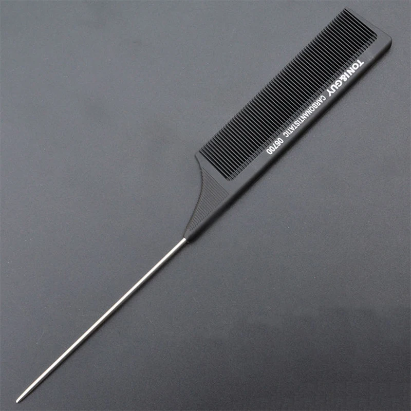 Черные профессиональные расчески для салона из нержавеющей стали