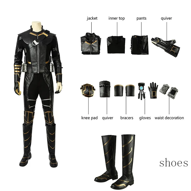 suit 2 Мститель эндгейм Клинтон Бартон Хэллоуин Косплей Карнавальный костюм взрослый человек Hawkeye Ронин наряд костюм аксессуар на заказ - Цвет: suit 2