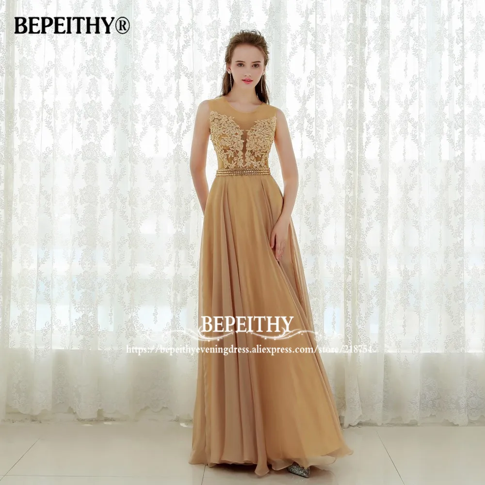 Robe De Soiree сексуальное платье с открытой спиной Золотой шифон длинный Выпускной 2019