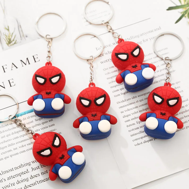 Брелок с героями мультфильмов ПВХ Мстители Marvel милый супергерой Бэтмен