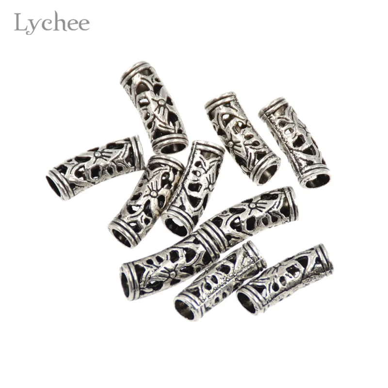 Lychee 10 шт./лот античный кремовый цвет металлический Цветочный для волос оплетка