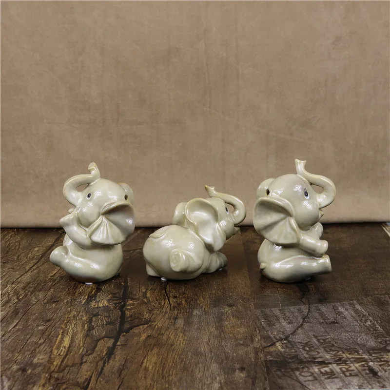 Красивая Фарфоровая статуэтка слона шкатулка для денег ручной работы керамика