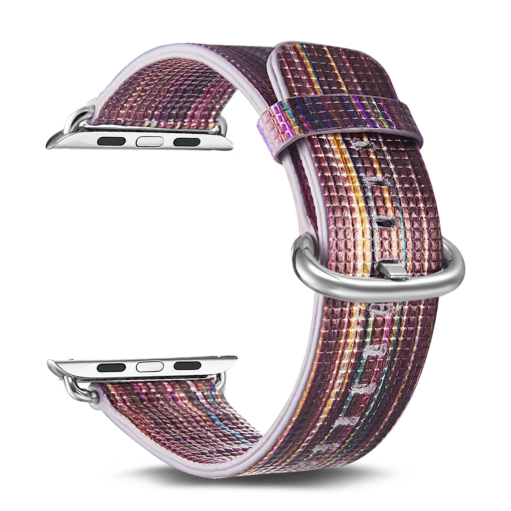 NO.9 Замена для iWatch1/2/3/4 Кожаный браслет Пресс зерна наручные Замена ремешка аксессуары - Цвет: NO.9
