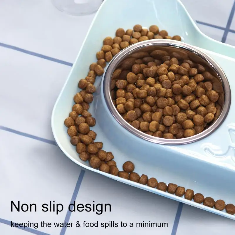 Миска для собак из нержавеющей стали без разлива Нескользящие миски кормления