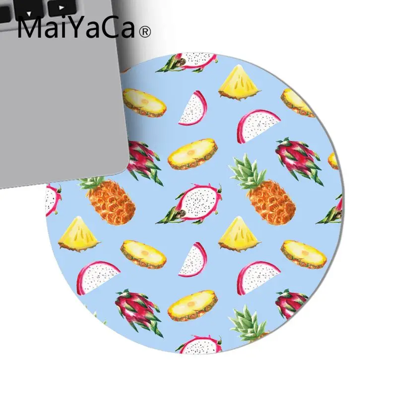 

MaiYaCa Pineapple leaves Customized laptop Gaming Round mouse pad Comfort small round Mouse Mat Gaming Mouse pad
