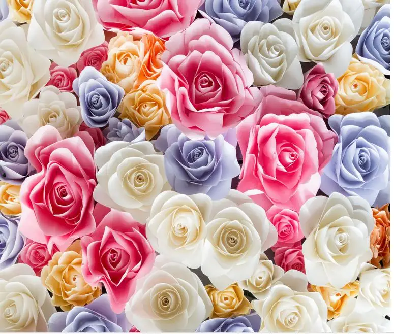 Пользовательские 3d полы высокой четкости цветы обои пол фрески