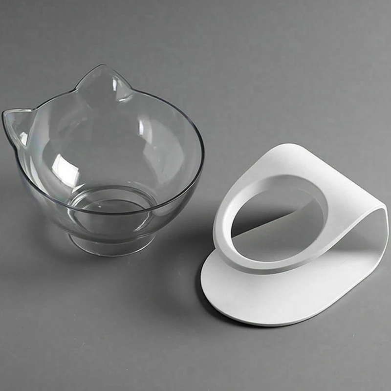 Прозрачная миска для домашних животных и кошек с держателем противоскользящая