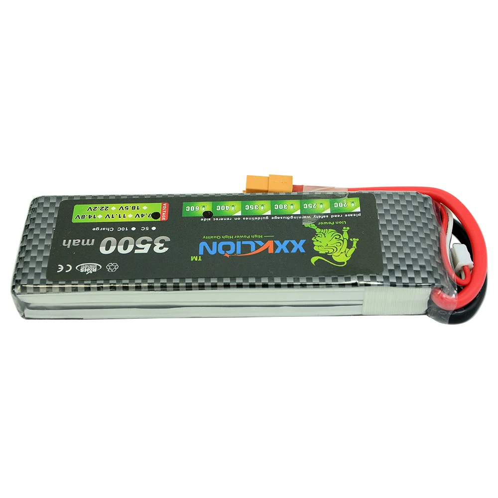 2pcs Lipo Battery 2S 7.4v 3500mAh 25C 30C 35C 40C 60C RC boat Aircraft Helicopter Car Boat Drones Quadcopter Li-Polymer Batteria | Игрушки и