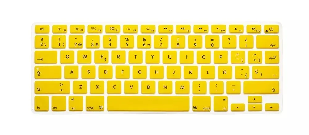 Новый силиконовый чехол с испанской клавиатурой США для Macbook Air Pro Retina 13 15 17