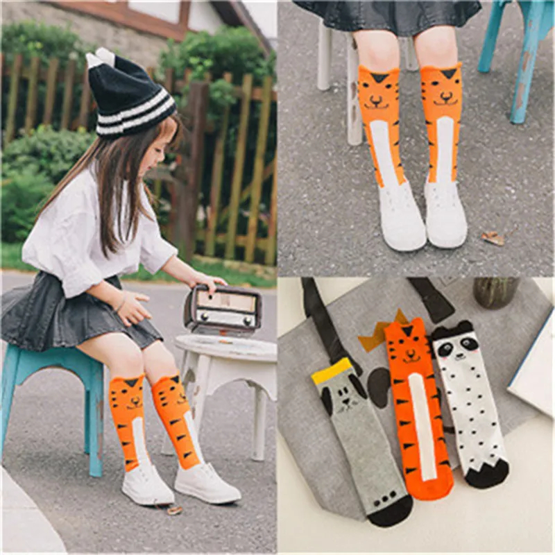 Calcetines largos hasta la rodilla de algod&oacute;n para beb&eacute;, medias bonitas hasta la rodilla, unisex, para ni&ntilde;o y ni&ntilde;a-3