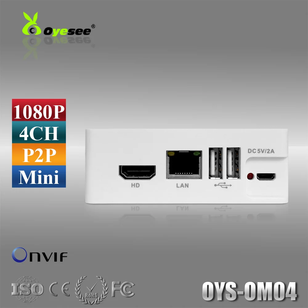 4CH Черный Onvif 1080 P Сетевой Видеорегистратор Full HD Mini NVR для IP Камеры с HDMI и VGA Выход