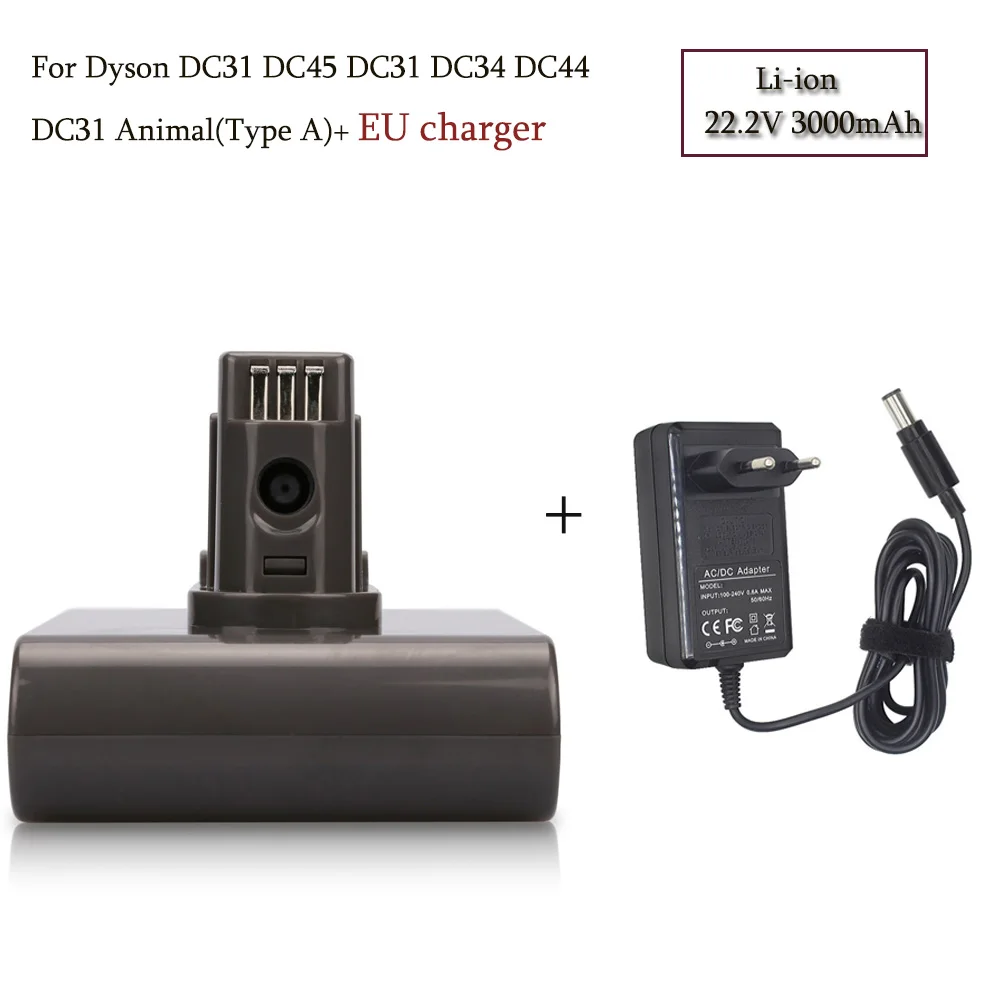 22 2 V 3000mAh литий-ионный Вакуумный Аккумулятор для Dyson DC31 DC45 DC35 DC34 Animal 917083-01 батареи +