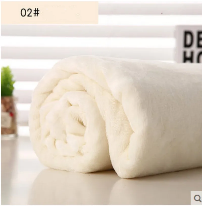 Полуметровая однотонная 2-сторонняя фланелевая ткань для одеяла пижамы одежды