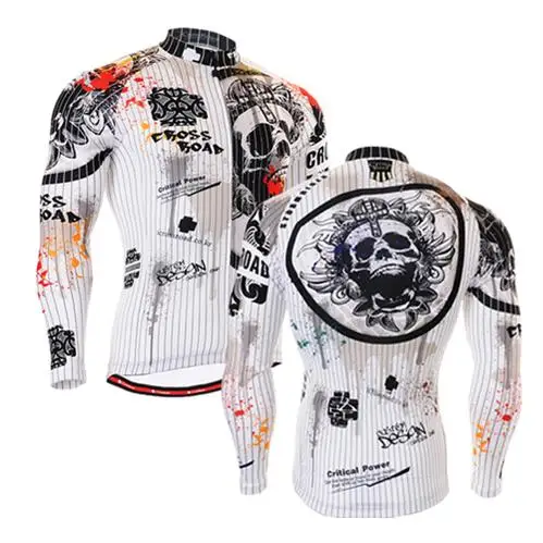 Марка Призрак Череп с длинным рукавом 100% полиэстер Велоспорт Джерси Ropa De Ciclismo