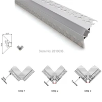100 x1 m setslot v shape led aluminium profile and 120 angle led channel for recessed outer wall lamps