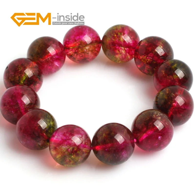 Браслет с драгоценным камнем круглым браслет турмалином каменные бусины