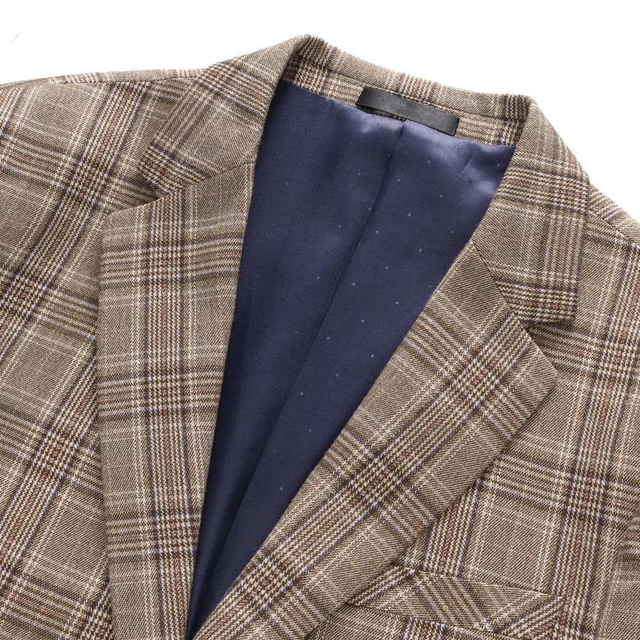 Свадебный костюм для мужчин Slim Fit нежный мужской костюм Homme Mariage 5XL полосатый клетчатый дизайнер мужские официальные деловые костюмы Q705