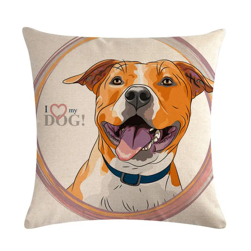 45 см x 45 м домашнее животное Американский бульдог хлопок белье dogue de Bordeaux Чехлы для подушек домашний диван украшения обнимашки наволочки ZY1155