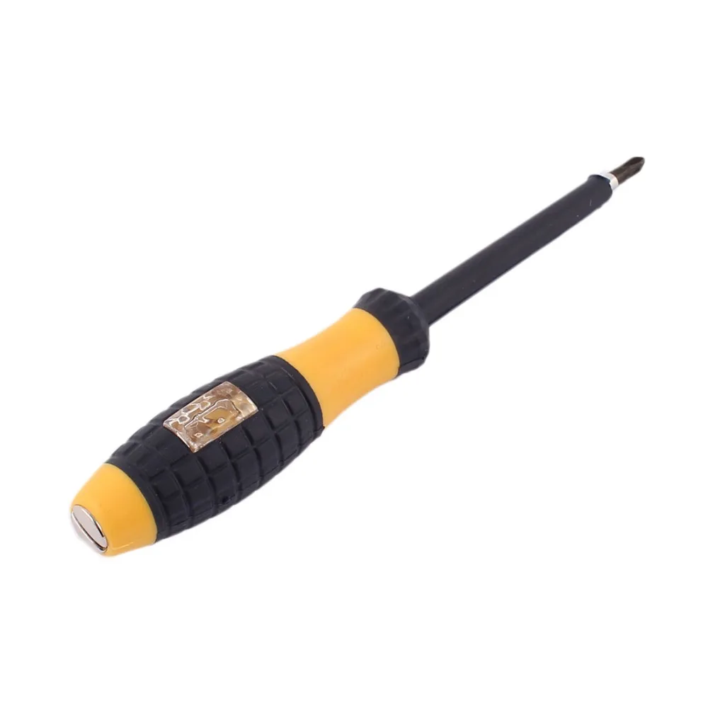Uxcell 1 шт. AC DC 12 V-250 V тест напряжения er электрозонд с отверткой Phillips тест на заземление тест точки разрыва пластиковая ручка