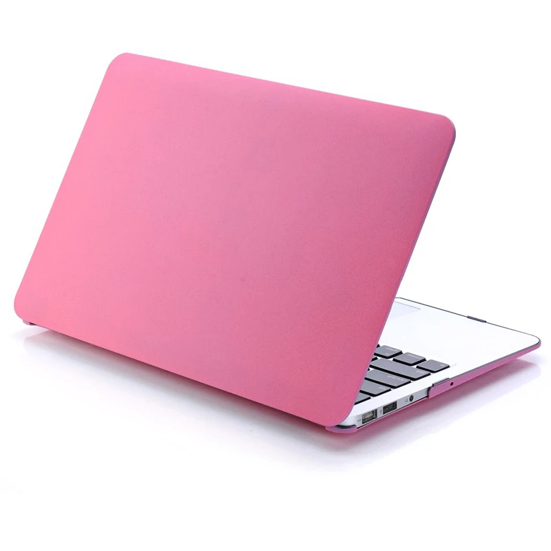 Без логотипа Quicksand серия розовый красный чехол для Macbook Air 11 13 Pro retina 12 15 жесткий