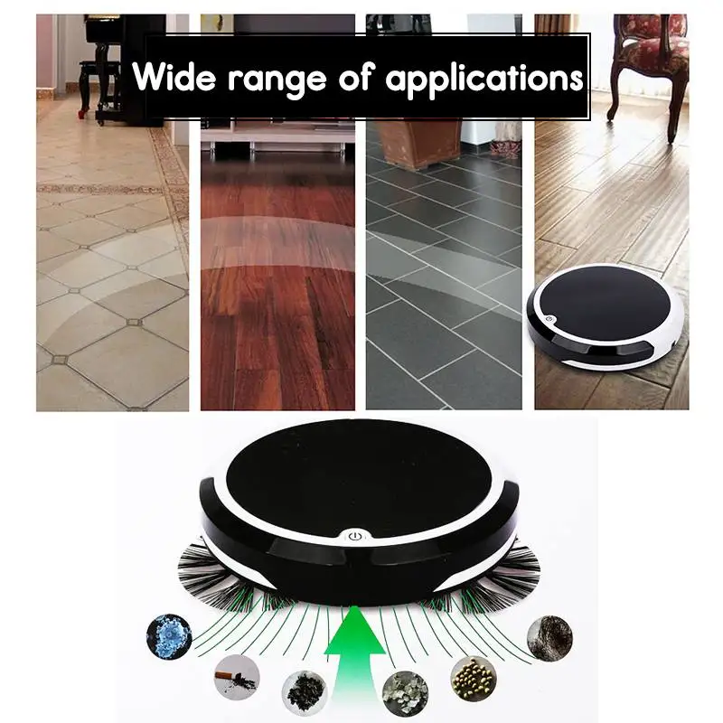 4 in 1 Rechargeable Auto Cleaning Robot Smart Sweeping Robot Dirt Dust Hair Automatic Cleaner For Home Electric Vacuum Cleaners
