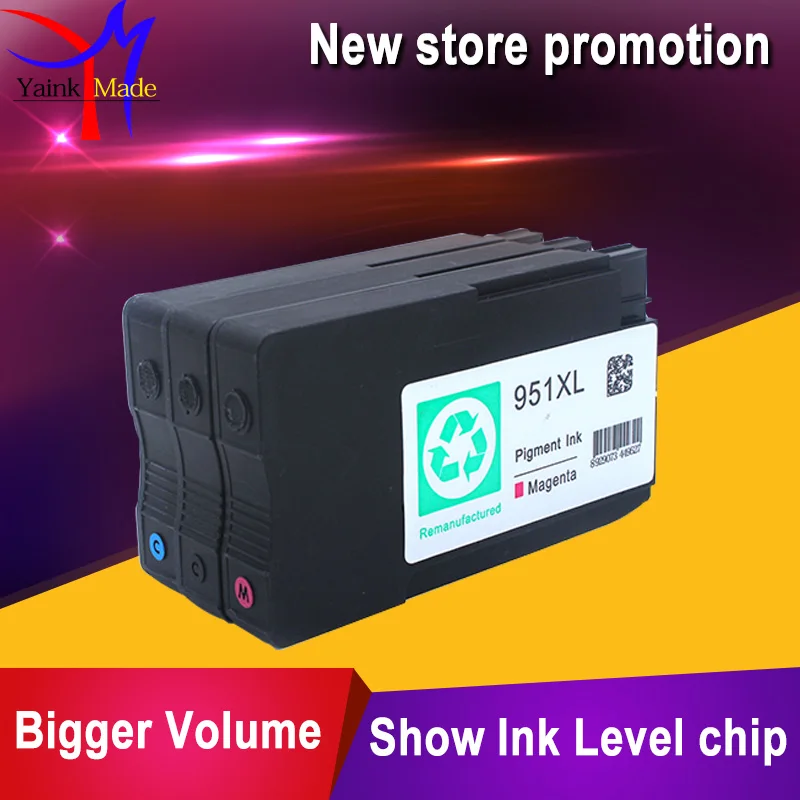 Восстановленный пигмент Замена чернильных картриджей для принтера hp 950 951 4 цвета