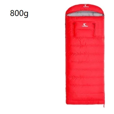 red 800g Сверхлегкий спальный мешок для кемпинга 4 сезона спальный мешок зимний спальный мешок пуховый конверт Тип Открытый Кемпинг Аксессуары - Цвет: red 800g