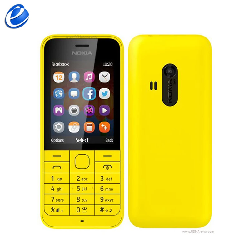 Оригинальный разблокированный Nokia 220 GSM 2 4 дюйма Две sim-карты 2MP камера Bluetooth FM радио