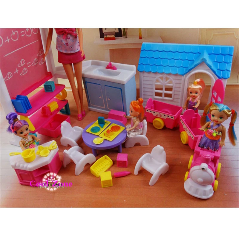 Новое поступление игрушка для девочек миниатюрная мебель кукольного домика Happy