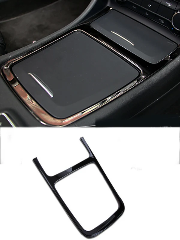 Black Автомобильный Стайлинг нержавеющая стальные наклейки покрытие автомобиля центральной консоли сбоку Планки Рамка для Mercedes Benz CLA GLA класса W117 C117 X156 - Название цвета: Black
