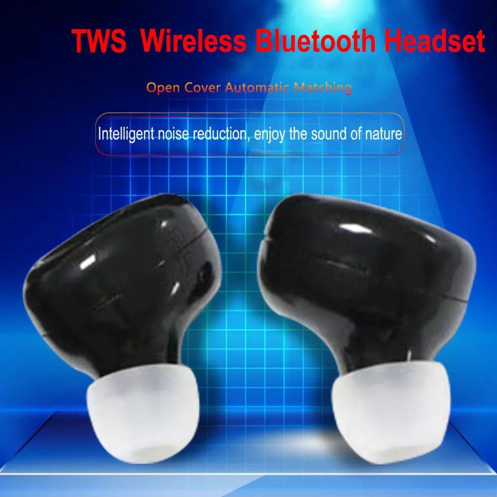 Twinbuys Беспроводной наушники вкладыши TWS с музыкальные Мини Bluetooth V5.0 True стерео
