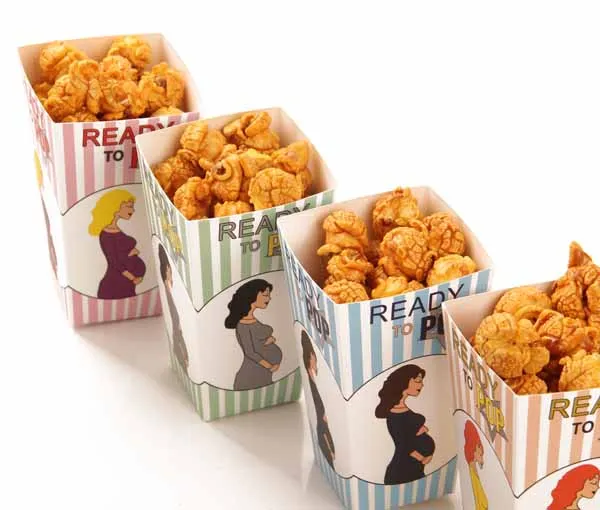 Коробки для попкорна дизайнерские миниатюрные картонные коробки с зубчатыми