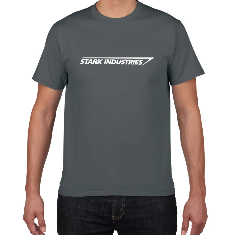 Футболка NEW - STARK INDUSTRIES Мужская модная крутая Повседневная рубашка 100% хлопок