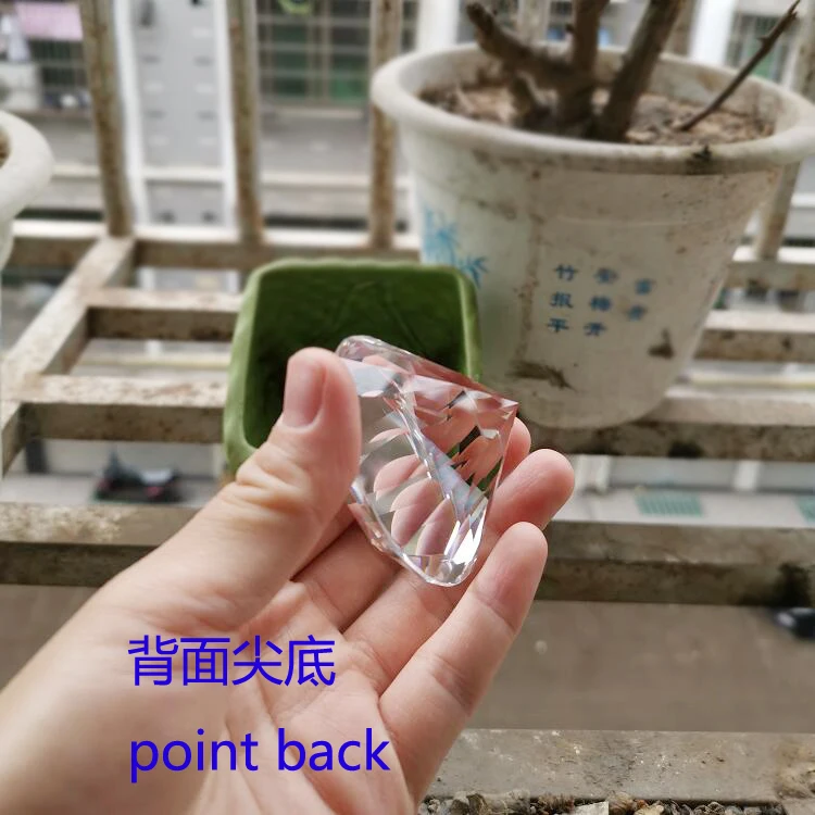 1pc/lot 60mm large clear glass crystal rhinestone pointback for display showroom decoration round stone pendulum shiny products