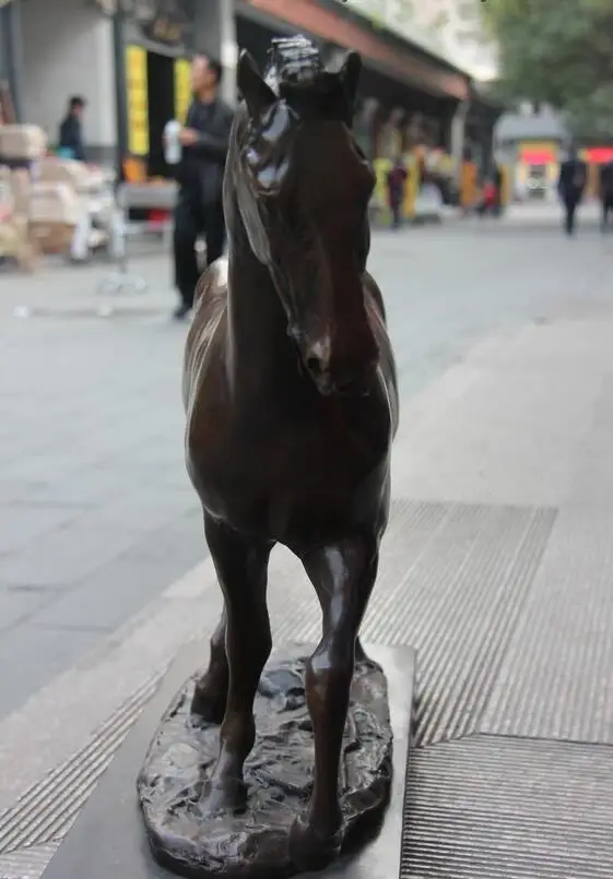 Китайская Бронзовая медная резная скульптура с изображением животных зодиака