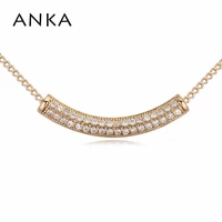 anka brand fashion luxury necklace jewelry top zircon round pendant necklace for women girl wedding party jewelry gift 123287