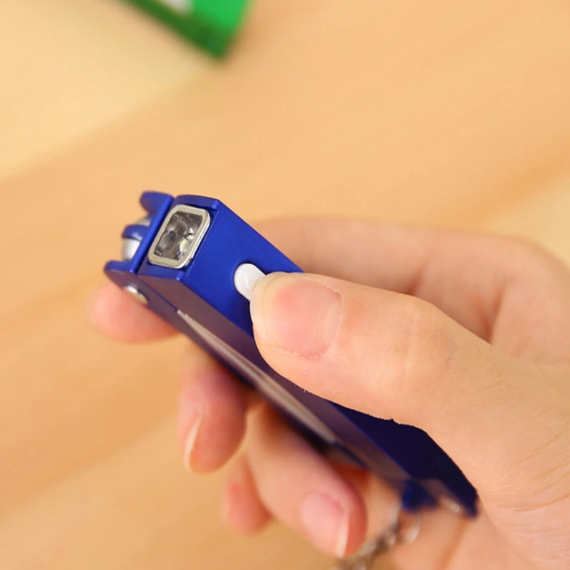 50pcs/lot Mini Keychain Led flashlight Scissors cutter with ballpoint pen Protable Keyring Key chain torch ballpen | Освещение