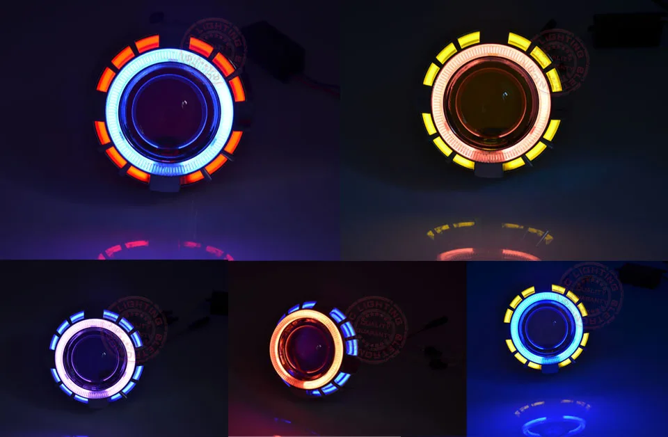 3 0 дюймов 35 Вт hid линзы проектора bi xenon комплект с двойными CCFL ангельские глазки +