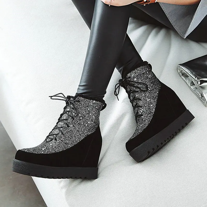 Женские ботильоны на меху удобные зимние теплые ботинки Martin плоской подошве