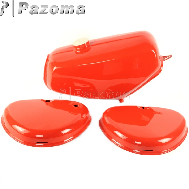 Pazoma МОТОЦИКЛ оранжевый масляный бак мотоцикл газовый топливный + 2 боковые крышки