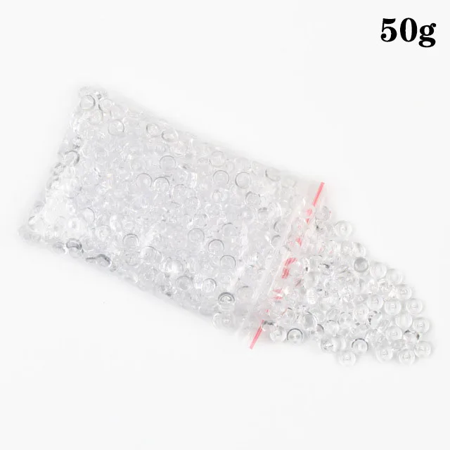 50g Transparent Красочные шарики из бисера, наполнитель для слизи, игрушки, вечерние украшения для аквариума для детей, сделай сам, клейкие аксессуары, принадлежности - Цвет: 50g Transparent