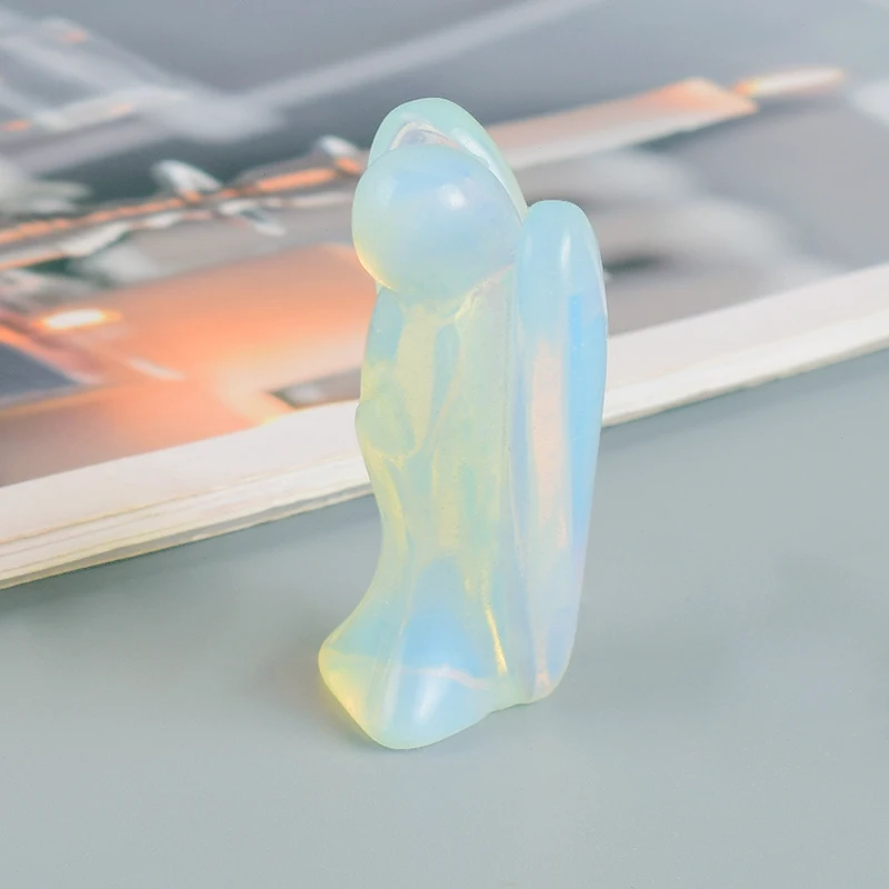 1 5 дюйма opalite angel статуэтка ремесло мини Статуэтка для свадьбы дети домашнее