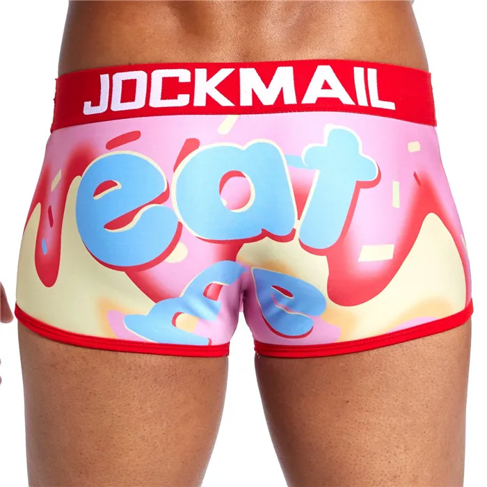 JOCKMAIL Boxer Sexy Men Underwear nylon printed boxershorts men trunks cuecas boxer masculina youth big boy Men Gay Underwear - Цвет: JM425