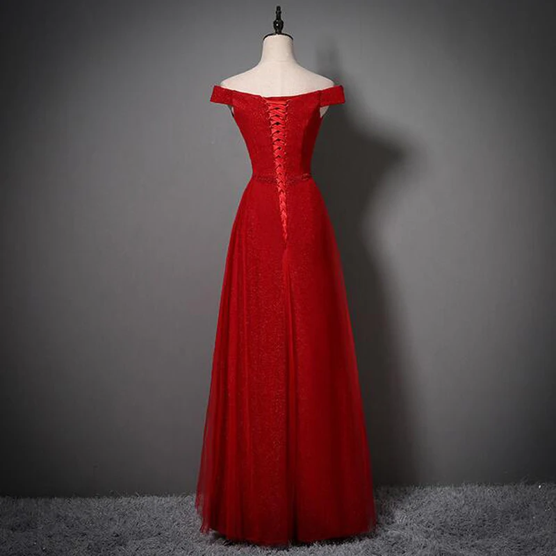 Красные вечерние платья 2020 Новые Большие размеры фатиновые Длинные с маленьким