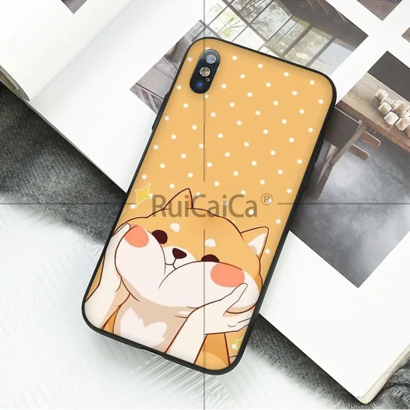 A13 Ruicaica каваи молан мультфильм аниме собака кошка черный ТПУ чехол для телефона iPhone 8 7 6 6S Plus 5 5S SE XR X XS MAX Coque Shell - Цвет: A13