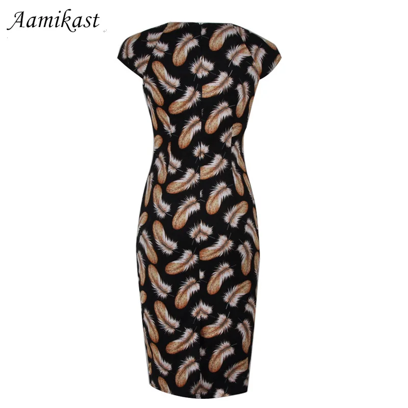 

AAMIKAST Women Dresses New Fashion Elegant Hot Sale Square Collar Sleeveless Pencil Bodycon With Stretch Size S M L XL XXL XXXL